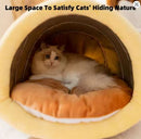 Winter Indoor Warm Plush Cat Bed with Reindeer Appearance Hide and Seek Cat Tunnel Play and Sleep Integrated Cat House Pet Nest