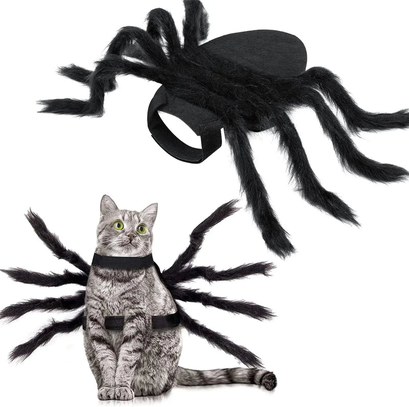 Halloween Pet Spider Costume for Dog Cat Decorations Decor Party Supply Cosplay with Adjustable Velcro for Small Medium Dogs Cat