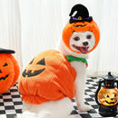 Halloween Pet Pumpkin Costume Cats Dogs Teddy Funny Transforming Costume Autumn Winter Festival Pet Clothing