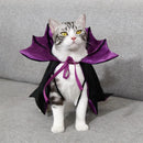 Cool Bat Transformation Halloween Pet Costume Stand-collar Comfortable Cat Cosplay Cloak Bow Easy To Wear Kitten Dress Party