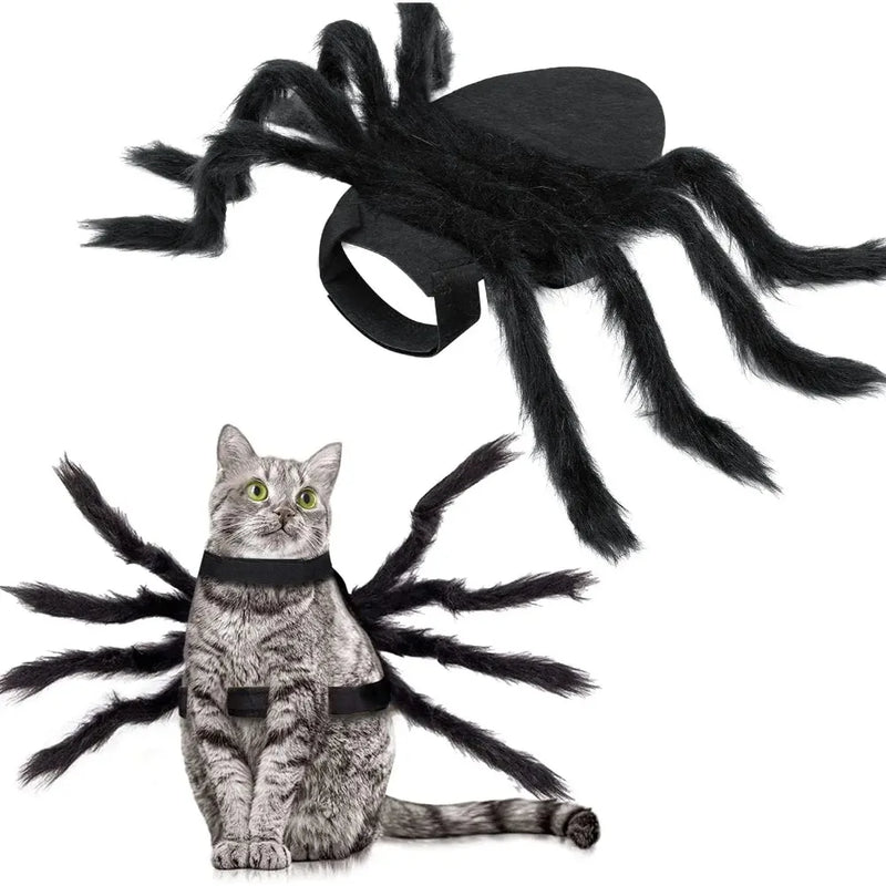 Halloween Pet Spider Costume for Dog Cat Decorations Decor Party Supply Cosplay with Adjustable Velcro for Small Medium Dogs Cat